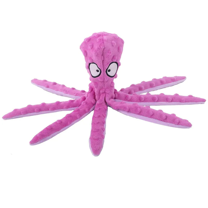 Plush Pet Octopus Shell Chew Puzzle Toy