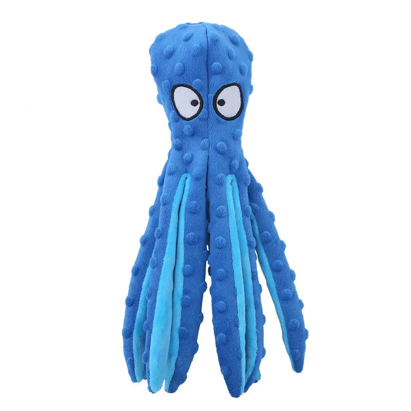 Plush Pet Octopus Shell Chew Puzzle Toy