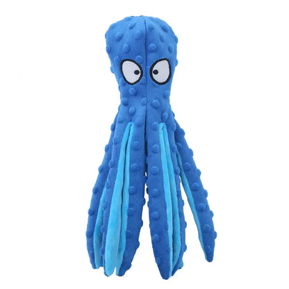 Plush Pet Octopus Shell Chew Puzzle Toy